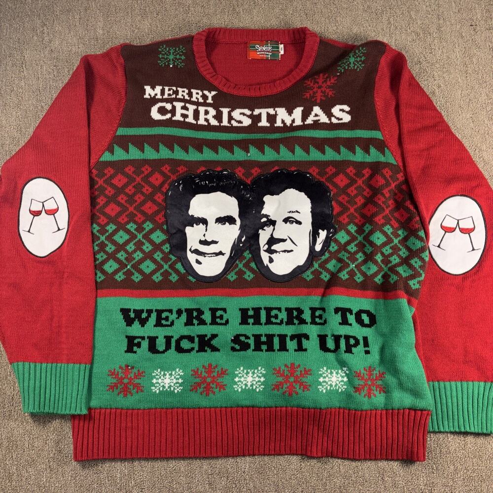 Step Brothers Ugly X-mas Sweater Light Up Spencer’s Movie Promo Light Up XXL